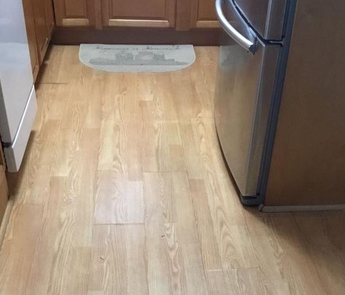 Kitchen floor before remediation