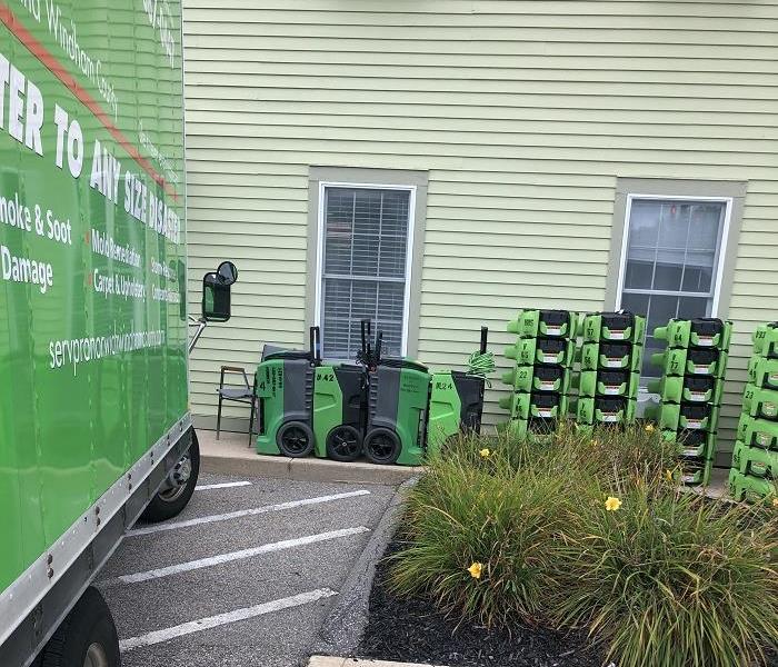 Photo of SERVPRO Equipment ready to go at a water damage